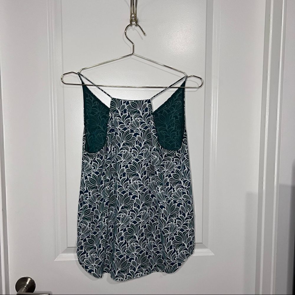 LOFT Flower Print Spaghetti Strap Blouse - Picture 2 of 3